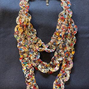Sassy Jones Multicolor Resin Link Statement Necklace